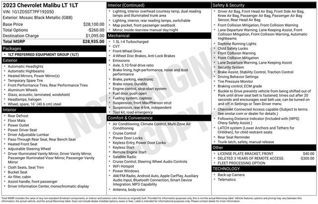 2023 Chevrolet Malibu LT Raleigh NC