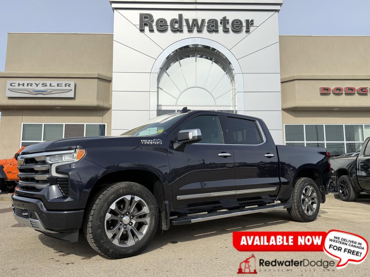 2023 Chevrolet Silverado 1500 High Country Crew Cab 4WD | V8 | Leather | 20IN Wheels | Remote Start | Towing | Backup Camera