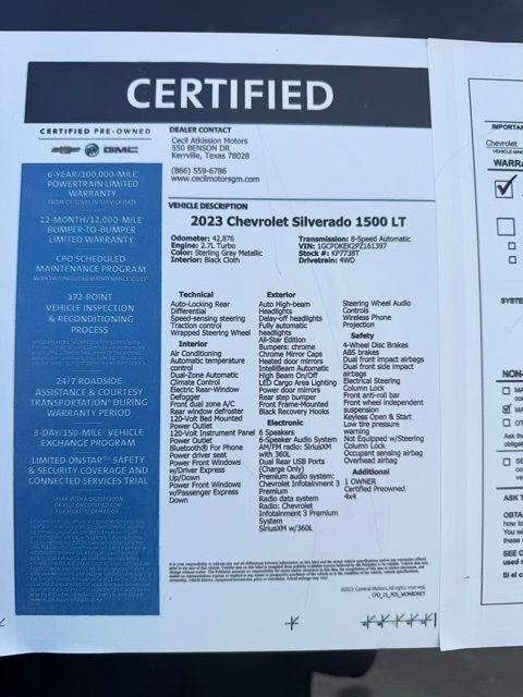 2023 Chevrolet Silverado 1500 LT Hondo TX