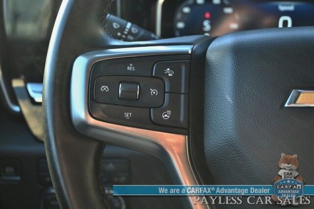 2023 Chevrolet Silverado 1500 LT / 4X4 / Crew Cab / Auto Start / Power Heated Seats / Heated Steering Wheel / Seats 6 / Lane Departure & Forward Collision Alert / Apple CarPlay & Android Auto / Back Up Camera / Bed Liner / Tow Pkg / 1-Owner Anchorage AK