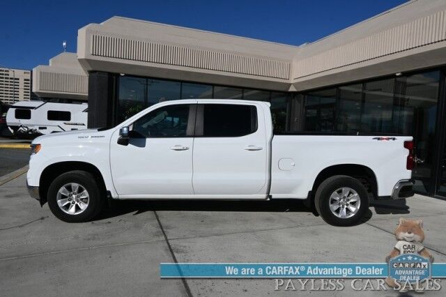 2023 Chevrolet Silverado 1500 LT / 4X4 / Crew Cab / Auto Start / Power Heated Seats / Heated Steering Wheel / Seats 6 / Lane Departure & Forward Collision Alert / Apple CarPlay & Android Auto / Back Up Camera / Bed Liner / Tow Pkg / 1-Owner Anchorage AK