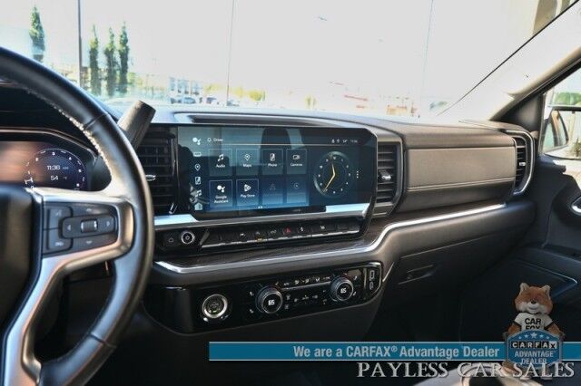 2023 Chevrolet Silverado 1500 LT / 4X4 / Crew Cab / Auto Start / Power & Heated Cloth Seats / Heated Steering Wheel / Seats 6 / Lane Departure Alert / Apple CarPlay & Android Auto / Back Up Camera / Bed Liner / Tow Pkg / 1-Owner Anchorage AK