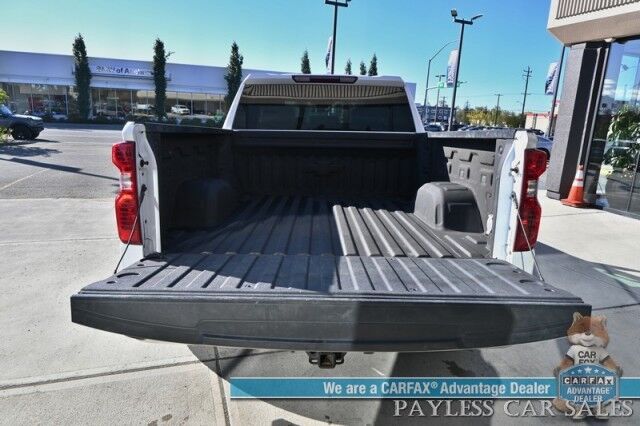 2023 Chevrolet Silverado 1500 LT / 4X4 / Crew Cab / Auto Start / Power & Heated Cloth Seats / Heated Steering Wheel / Seats 6 / Lane Departure Alert / Apple CarPlay & Android Auto / Back Up Camera / Bed Liner / Tow Pkg / 1-Owner Anchorage AK