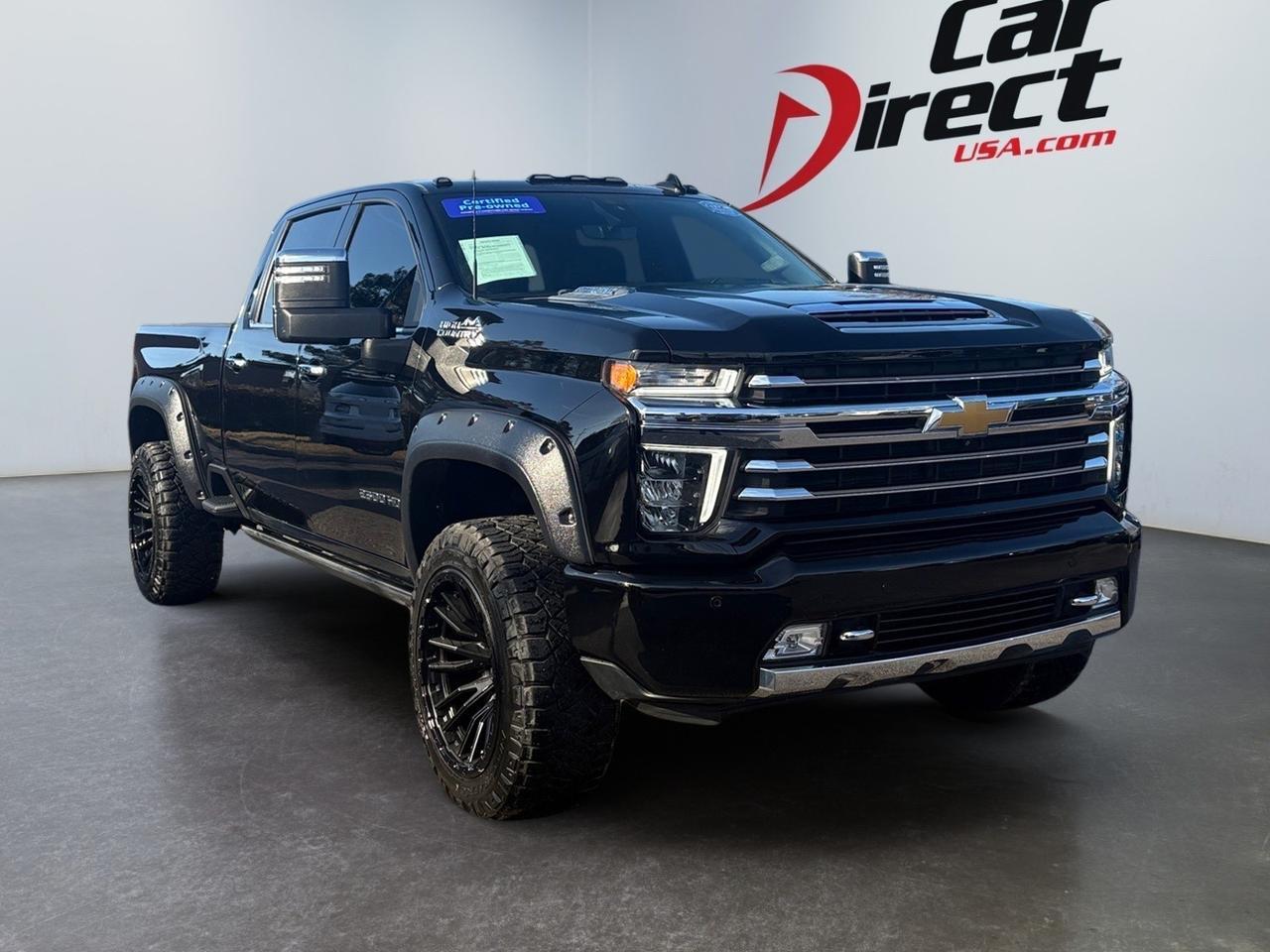 2023 Chevrolet Silverado 2500HD High Country DURAMAX DIESEL, LIFTED, CUSTOM FUEL WHEELS, POWER RUNNING BOARDS, FENDER FLARES, GOOSENECK/5TH WHEEL TOW PACKAGE, LANE CHANGE ALERT, HEADS-UP DISPLAY, SUNROOF, HEATED & COOLING SEATS, APPLE CARPLAY/ANDROID AUTO, POWER TAILGATE, ONLY 1 OW Virginia Beach VA