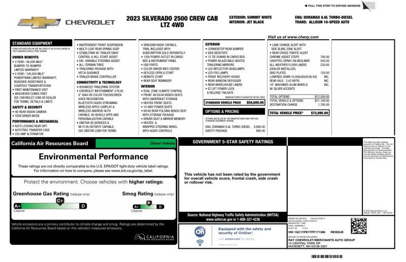 2023 Chevrolet Silverado 2500HD LTZ 6.6L Diesel Allison Camera Michelin Tires FREE WARRANTY
