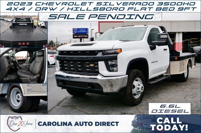 2023 Chevrolet Silverado 3500HD 4X4 / DRW / Hillsboro Hybrid Flat Bed / 6.6L Diesel / 9FT!