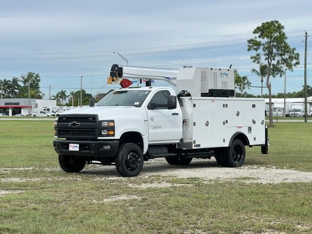 2023 Chevrolet Silverado 6500 HD 4x4 Utility Service Truck with Stellar Telescopic Crane 7630 Homestead FL