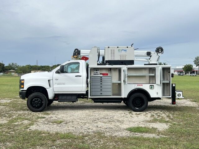 2023 Chevrolet Silverado 6500 HD 4x4 Utility Service Truck with Stellar Telescopic Crane 7630 Homestead FL