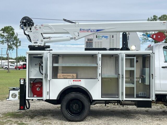 2023 Chevrolet Silverado 6500 HD 4x4 Utility Service Truck with Stellar Telescopic Crane 7630 Homestead FL