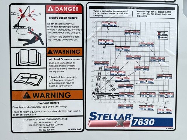 2023 Chevrolet Silverado 6500 HD 4x4 Utility Service Truck with Stellar Telescopic Crane 7630 Homestead FL