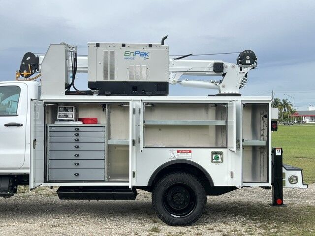 2023 Chevrolet Silverado 6500 HD 4x4 Utility Service Truck with Stellar Telescopic Crane 7630 Homestead FL