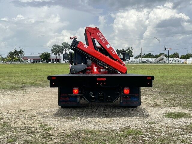 2023 Chevrolet Silverado 6500 HD Steel Flatbed Truck with FASSI F85 Active Knuckle Boom Crane Homestead FL