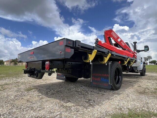 2023 Chevrolet Silverado 6500 HD Steel Flatbed Truck with FASSI F85 Active Knuckle Boom Crane Miami FL