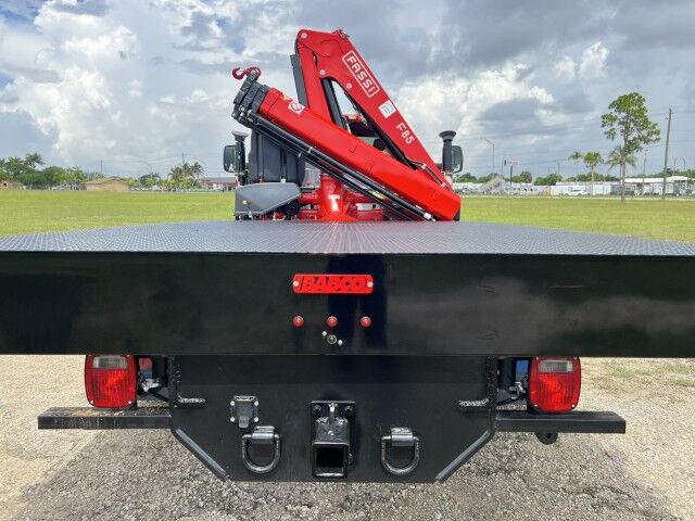 2023 Chevrolet Silverado 6500 HD Steel Flatbed Truck with FASSI F85 Active Knuckle Boom Crane Miami FL