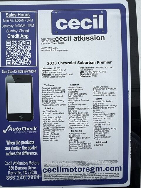 2023 Chevrolet Suburban Premier Kerrville TX