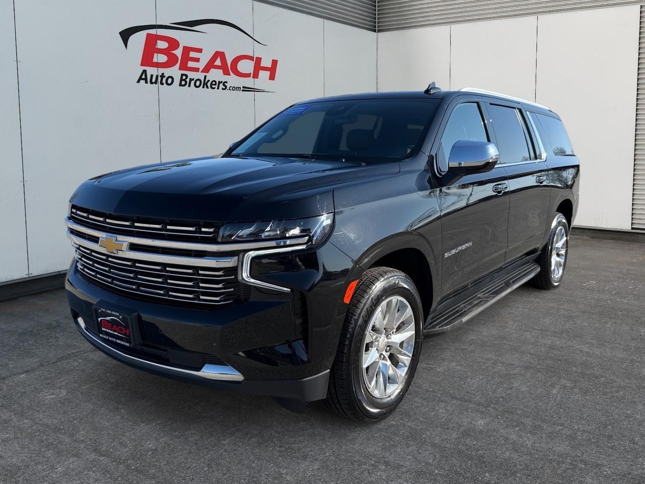 2023 Chevrolet Suburban Premier, APPLE CARPLAY/ANDROID AUTO, HEATED/VENTILATED SEATS, HEATED 2ND ROW, POWERED 3RD ROW, BOSE SPEAKERS, WIFI, LANE KEEP ASSIST, BACKUP CAMERA, CLEAN CARFAX, ONLY 1 OWNER, THIS SUV IS PERFECT FOR THE WHOLE FAMILY!
