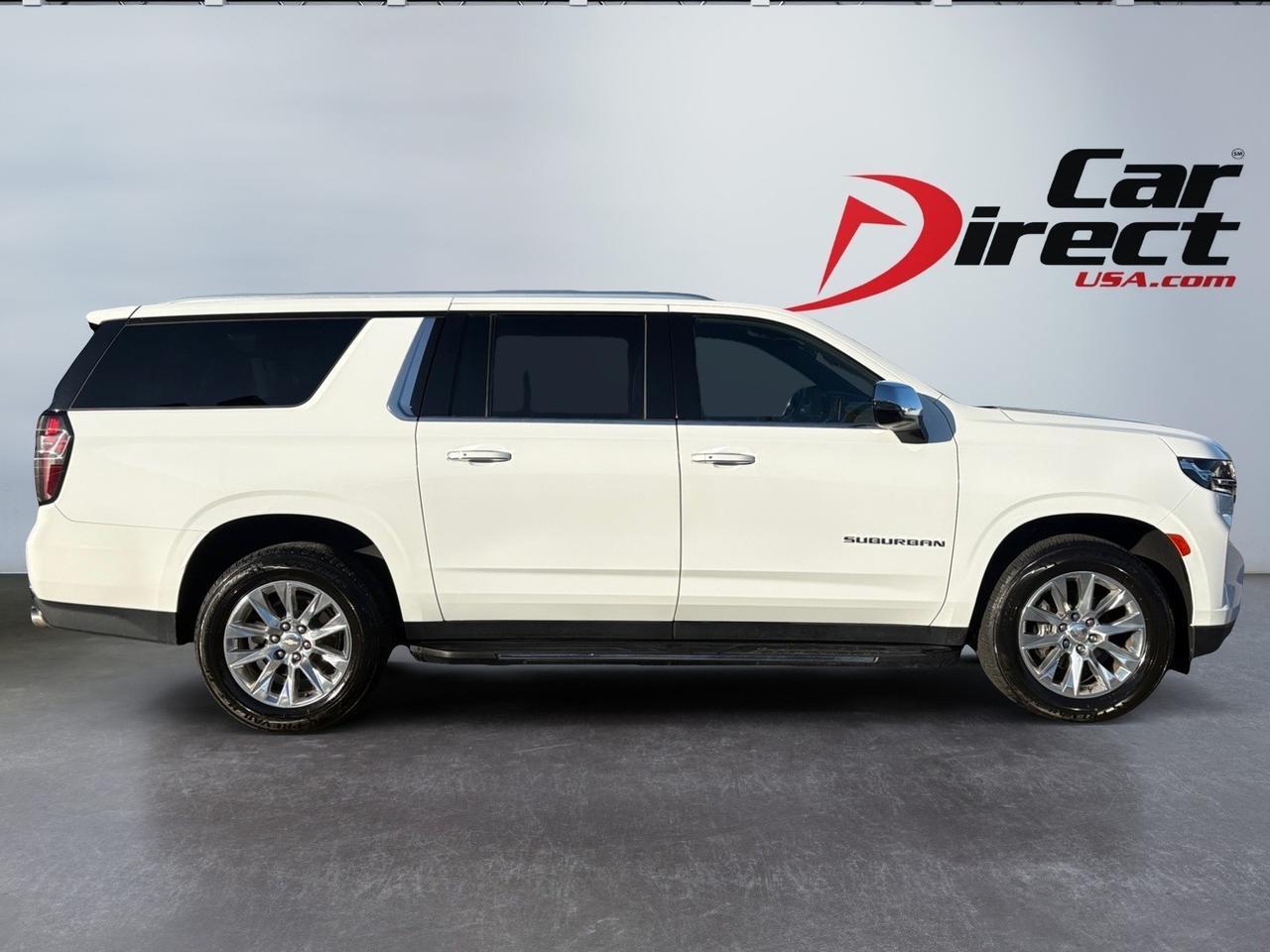 2023 Chevrolet Suburban Premier, LANE KEEP ASSIST, FORWARD COLLISION ALERT, BLIND SPOT MONITORING, POWER LIFTGATE, POWER 3RD ROW SEATS, CAPTAINS CHAIRS, RUNNING BOARDS, APPLE CARPLAY/ANDROID AUTO, HEATED & COOLING SEATS, ONE OWNER, CLEAN CARFAX, THIS SUBURBAN IS READY TO RI