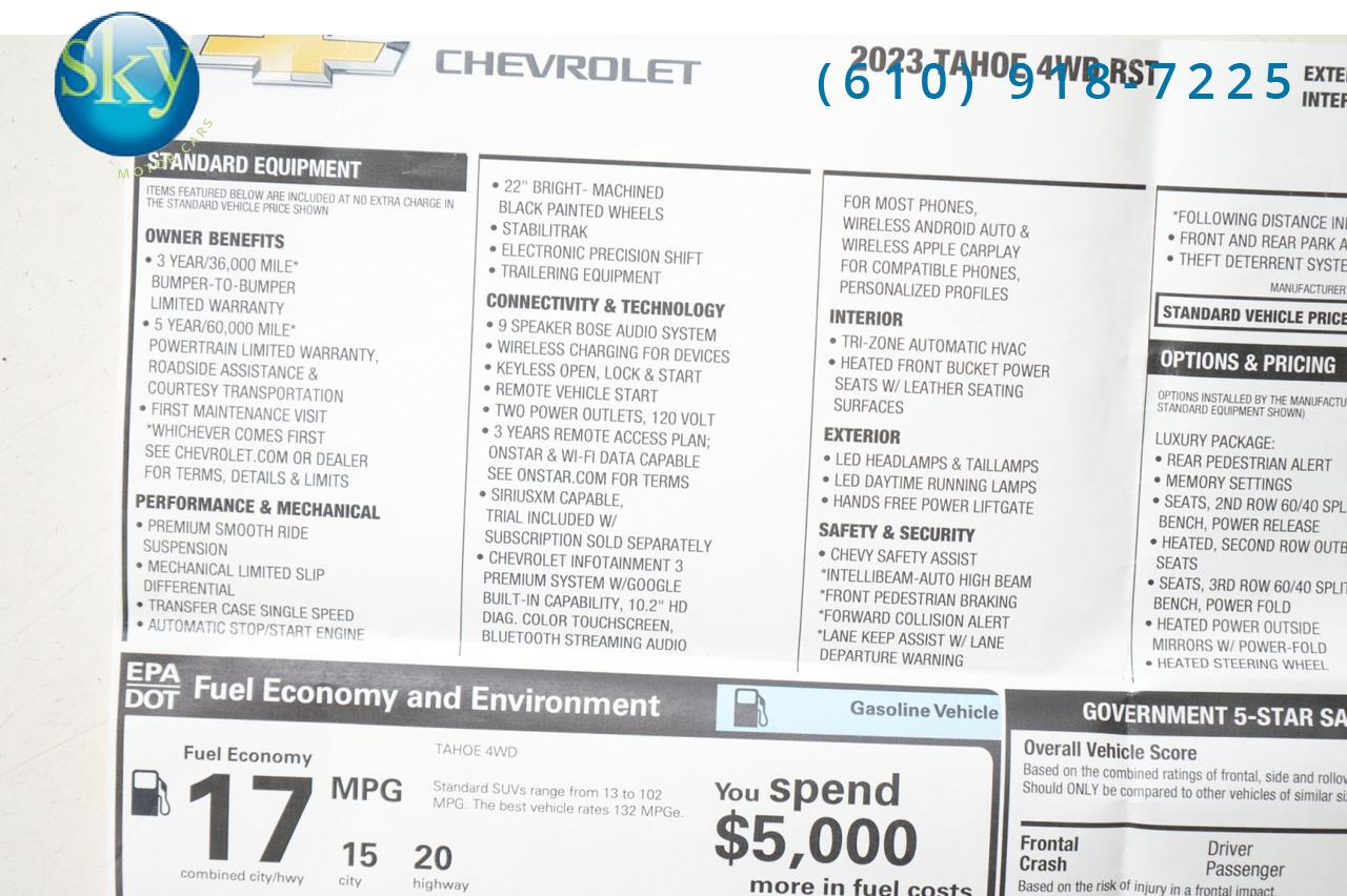 2023 Chevrolet Tahoe 4WD RST 7-PASSENGER REAR ENTERTAINMENT West Chester PA