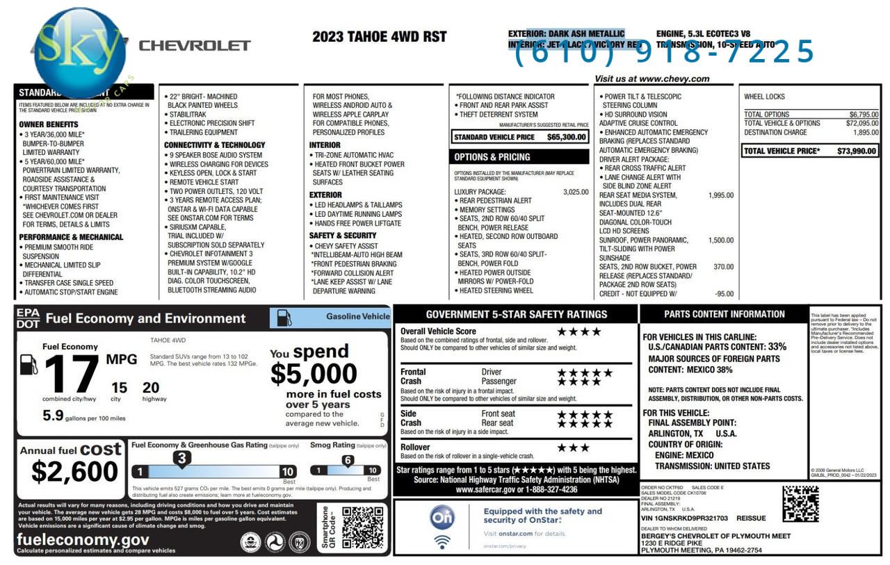 2023 Chevrolet Tahoe 4WD RST 7-PASSENGER