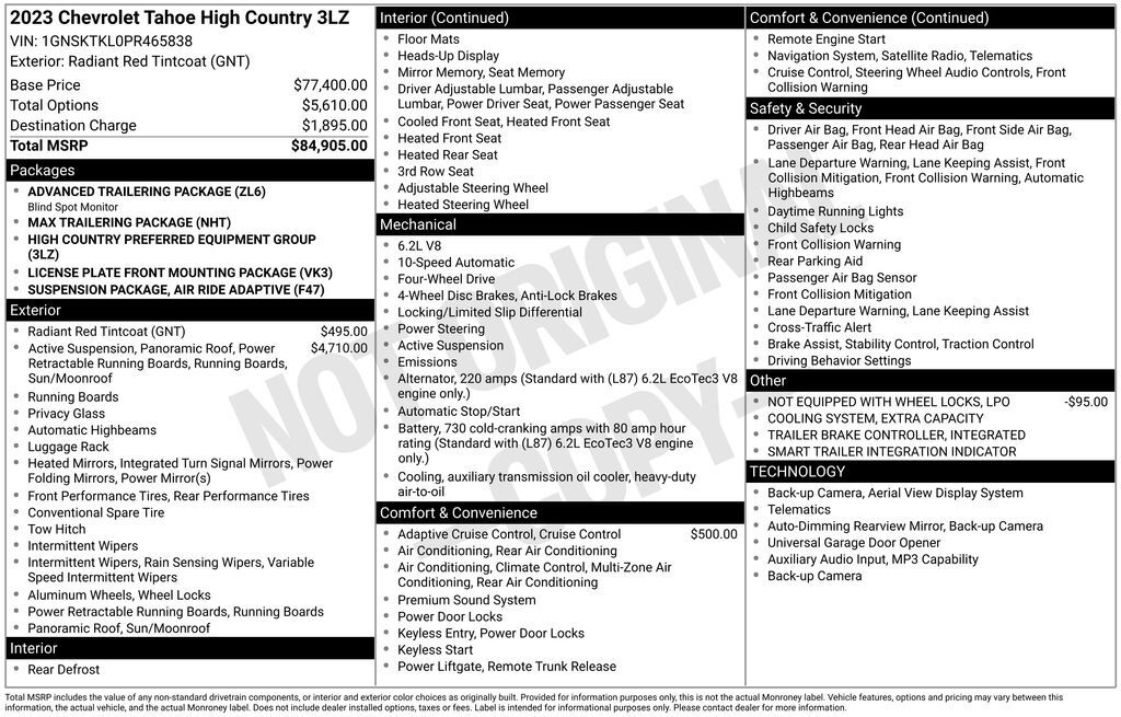 2023 Chevrolet Tahoe High Country