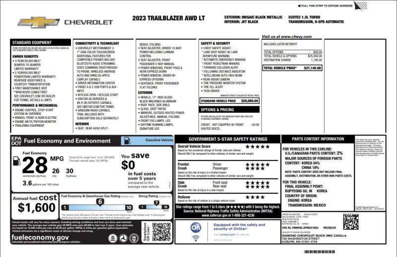 2023 Chevrolet Trailblazer LT Whitinsville MA