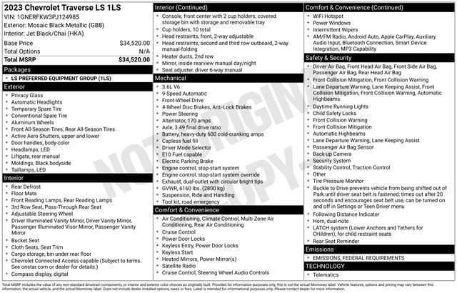 2023 Chevrolet Traverse LS Raleigh NC