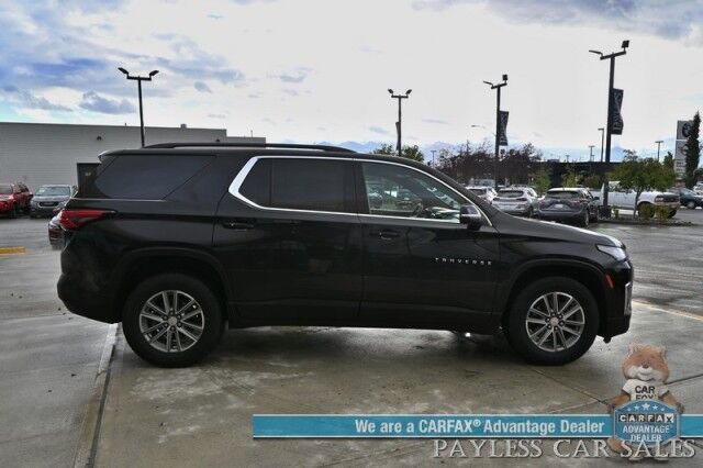 2023 Chevrolet Traverse LT / AWD / Auto Start / Power & Heated Leather Seats / Heated Steering Wheel / Lane Departure & Blind Spot / Rear Captain Chairs / 3rd Row / Apple CarPlay & Android Auto / Back Up Camera / 1-Owner Anchorage AK