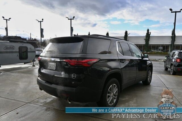 2023 Chevrolet Traverse LT / AWD / Auto Start / Power & Heated Leather Seats / Heated Steering Wheel / Lane Departure & Blind Spot / Rear Captain Chairs / 3rd Row / Apple CarPlay & Android Auto / Back Up Camera / 1-Owner Anchorage AK