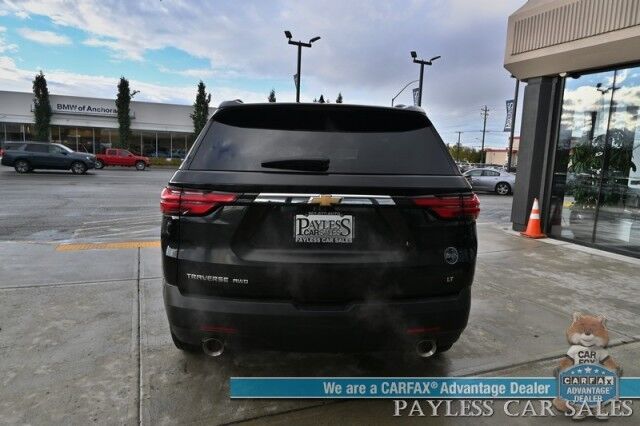 2023 Chevrolet Traverse LT / AWD / Auto Start / Power & Heated Leather Seats / Heated Steering Wheel / Lane Departure & Blind Spot / Rear Captain Chairs / 3rd Row / Apple CarPlay & Android Auto / Back Up Camera / 1-Owner Anchorage AK