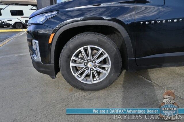 2023 Chevrolet Traverse LT / AWD / Auto Start / Power & Heated Leather Seats / Heated Steering Wheel / Lane Departure & Blind Spot / Rear Captain Chairs / 3rd Row / Apple CarPlay & Android Auto / Back Up Camera / 1-Owner Anchorage AK