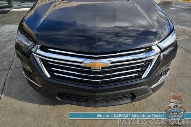 2023 Chevrolet Traverse LT / AWD / Auto Start / Power & Heated Leather Seats / Heated Steering Wheel / Lane Departure & Blind Spot / Rear Captain Chairs / 3rd Row / Apple CarPlay & Android Auto / Back Up Camera / 1-Owner Anchorage AK