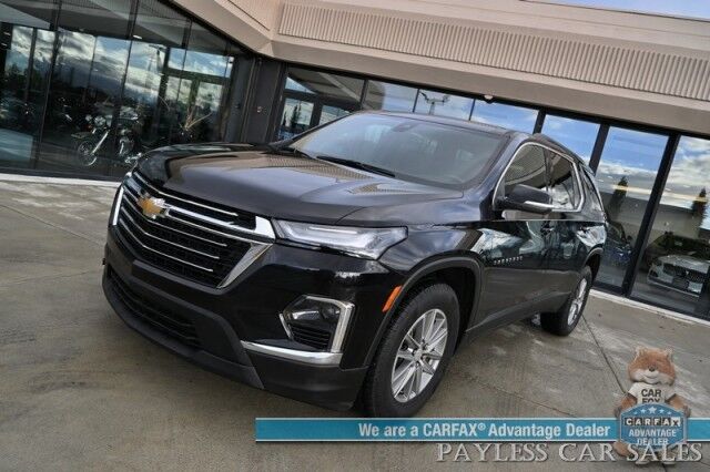 2023 Chevrolet Traverse LT / AWD / Auto Start / Power & Heated Leather Seats / Heated Steering Wheel / Lane Departure & Blind Spot / Rear Captain Chairs / 3rd Row / Apple CarPlay & Android Auto / Back Up Camera / 1-Owner Anchorage AK