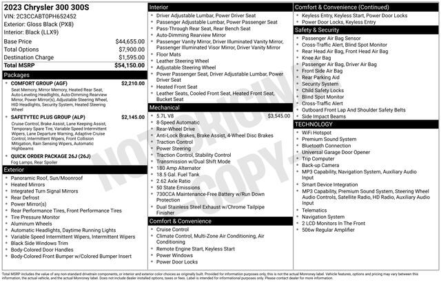 2023 Chrysler 300 S Raleigh NC