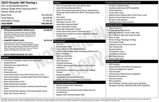 2023 Chrysler 300 Touring Raleigh NC