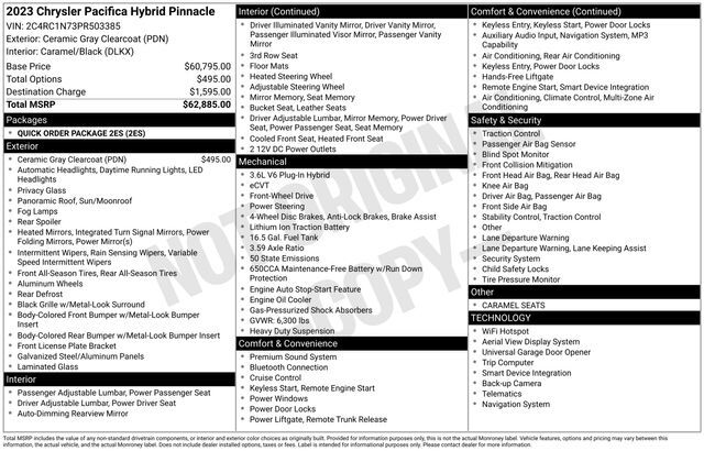 2023 Chrysler Pacifica Hybrid Pinnacle Raleigh NC