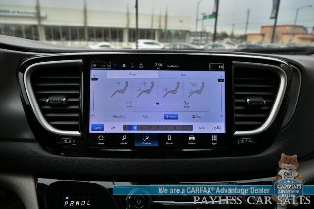 2023 Chrysler Pacifica Touring L / Auto Start / Power & Heated Leather Seats / Heated Steering / Adaptive Cruise / Lane Depart & Blind Spot Alert / Apple CarPlay & Android Auto / Back Up Cam / 3rd Row / Seats 7 / Block Heater / 1-Owner Anchorage AK