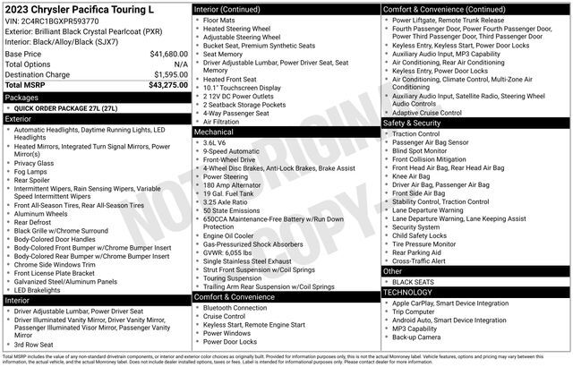2023 Chrysler Pacifica Touring L Raleigh NC