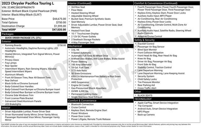 2023 Chrysler Pacifica Touring L Raleigh NC