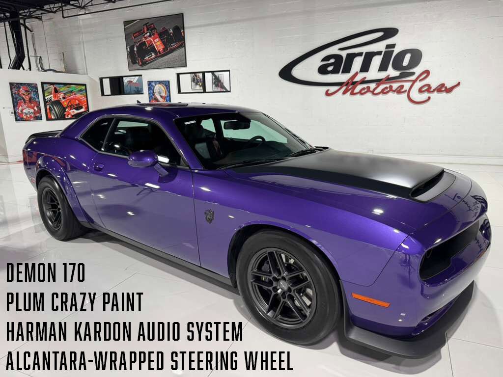 2023 Dodge Challenger Demon 170 Plum Crazy Purple paint, Harman Kardon audio system, alcantara steering wheel & MUCH MORE!