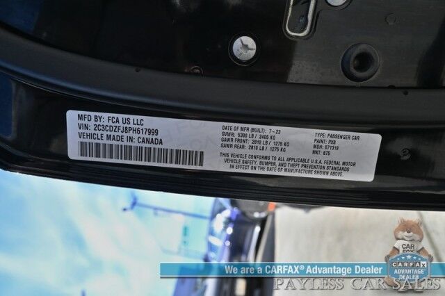 2023 Dodge Challenger R/T Scat Pack Last Call / Plus Pkg / AutoStart / Heated & Cooled Leather Seats / Heated Steering Wheel / Harman Kardon Speakers / Apple CarPlay & Android Auto / Keyless Entry & Start / Low Miles / 1-Owner Anchorage AK