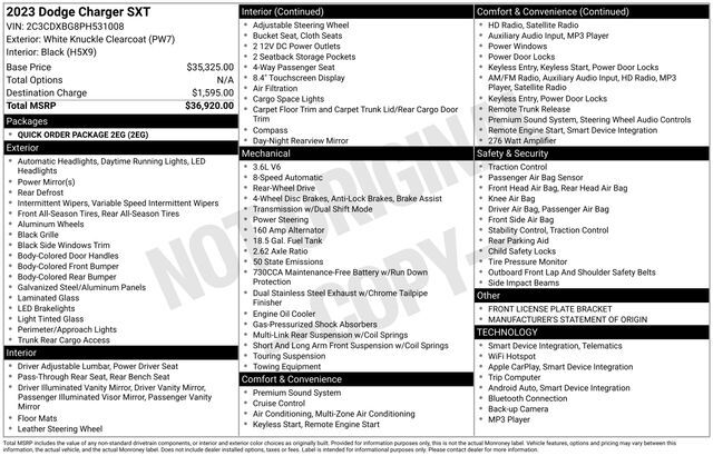 2023 Dodge Charger SXT Raleigh NC