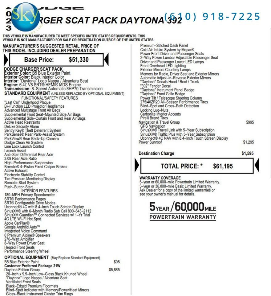 2023 Dodge Charger Scat Pack Daytona Edition West Chester PA