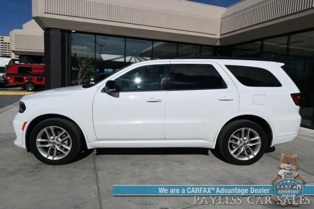 2023 Dodge Durango GT / AWD / AutoStart / Plus Pkg / Heated & Cooled Leather Seats / Heated Steering Wheel / Sunroof / NAV / Alpine Speakers / Blind Spot Alert / Apple CarPlay & Android Auto / Third Row / Seats 7 / Tow Pkg / 1-Owner Anchorage AK