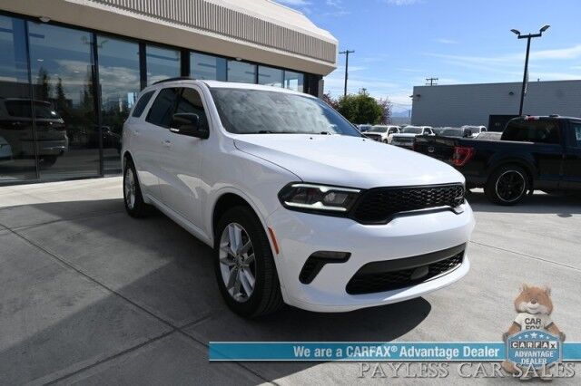 2023 Dodge Durango GT / AWD / AutoStart / Plus Pkg / Heated & Cooled Leather Seats / Heated Steering Wheel / Sunroof / NAV / Alpine Speakers / Blind Spot Alert / Apple CarPlay & Android Auto / Third Row / Seats 7 / Tow Pkg / 1-Owner Anchorage AK