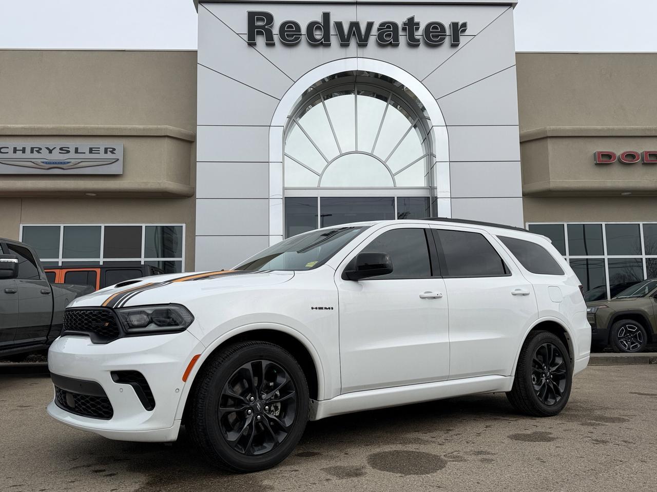2023 Dodge Durango R/T Hemi Orange AWD | Low KMs | V8 | 6 Passenger | Sunroof | NAV | Heated Vented Seats