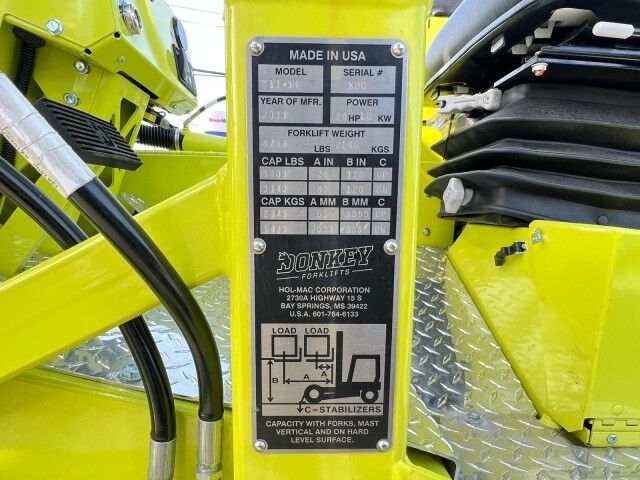 2023 Donkey 5K Series 5,000 lbs. capacity Truck Mounted Forklift