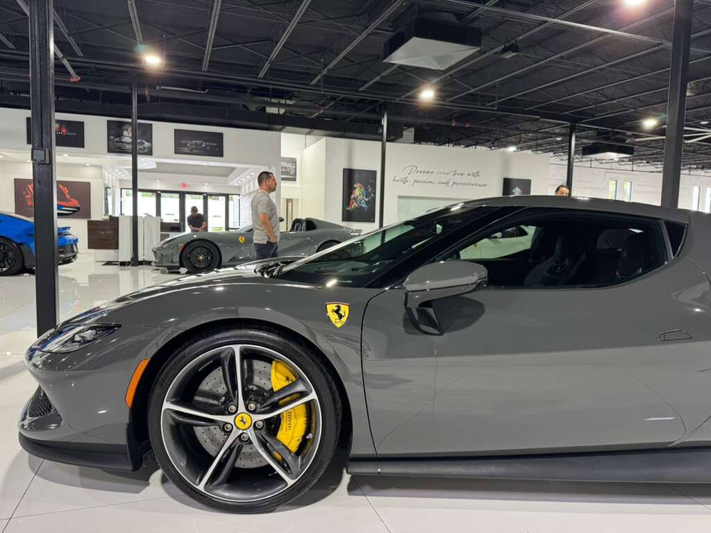 2023 Ferrari 296 GTB Grigio Scuro paint, Daytona seats, JBL audio, suspension lifter, front driving camera AND MUCH MORE! Fort Lauderdale FL