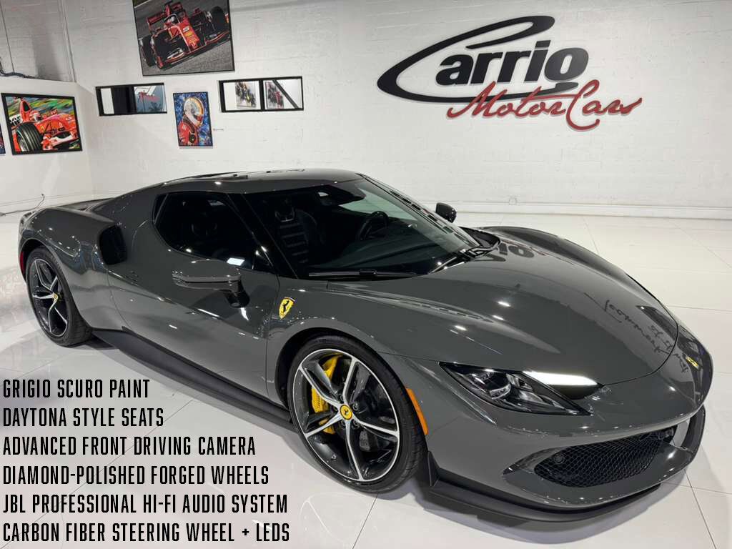 2023 Ferrari 296 GTB Grigio Scuro paint, Daytona seats, JBL audio, suspension lifter, front driving camera AND MUCH MORE! Fort Lauderdale FL