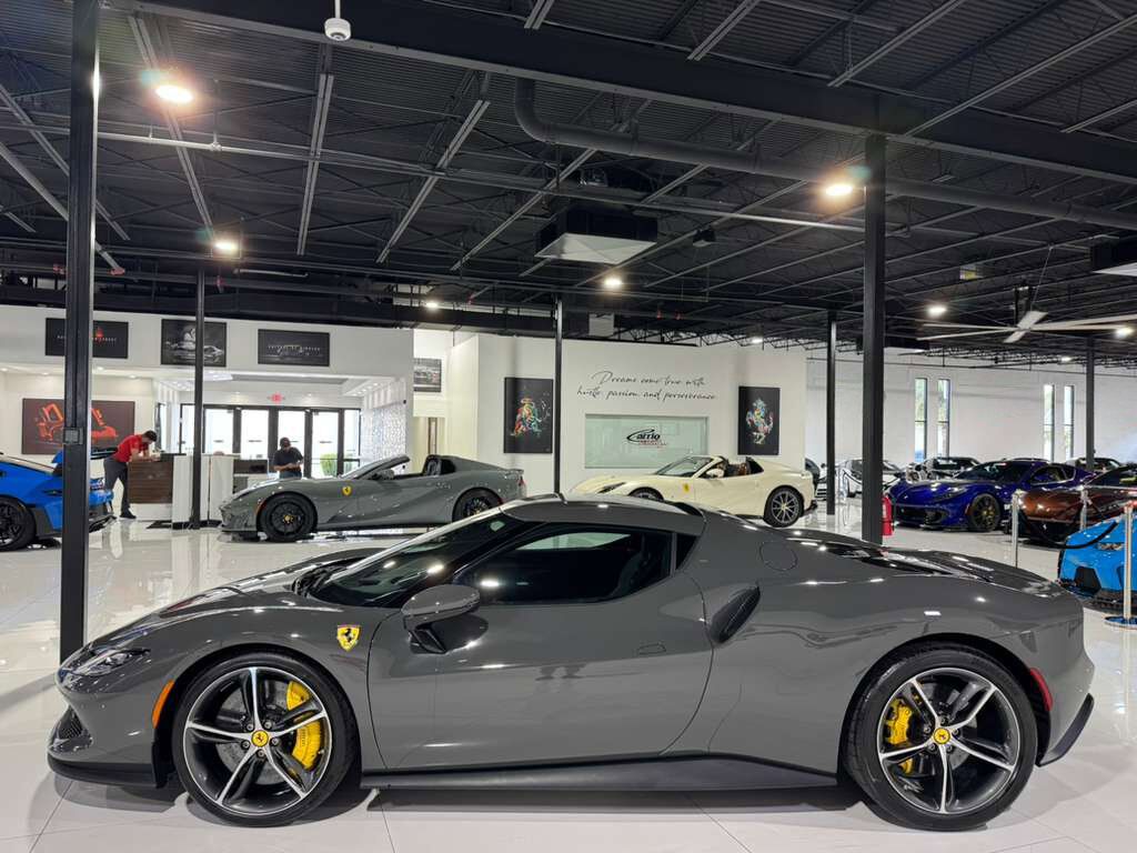 2023 Ferrari 296 GTB Grigio Scuro paint, Daytona seats, JBL audio, suspension lifter, front driving camera AND MUCH MORE! Fort Lauderdale FL
