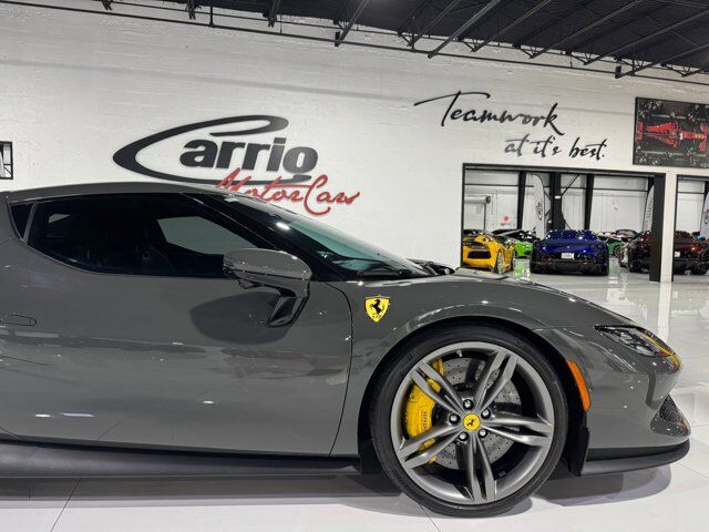 2023 Ferrari 296 GTB Grigio Scuro paint, front lifter, matte grey wheels, carplay, surround view, interior carbon & MORE! Fort Lauderdale FL